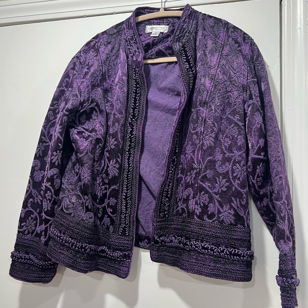 Coldwater Creek Purple Floral Women's Blazer